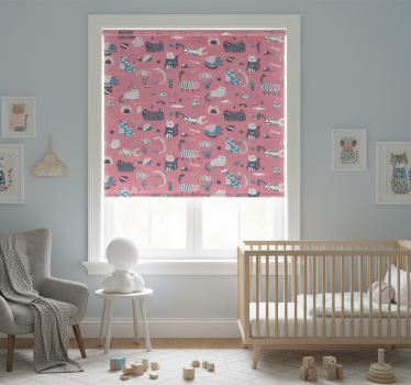 Store enrouleur chambre enfant chatons nordiques - TenStickers