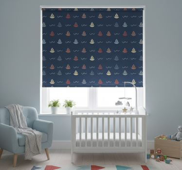 Store enrouleur chambre enfant motif bateaux à voile - TenStickers