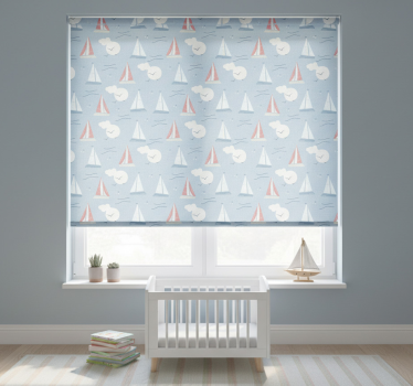 Store enrouleur chambre enfant motif voilier nuage - TenStickers