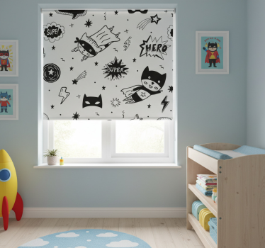 Store enrouleur chambre enfant motifs comics super-héros - TenStickers