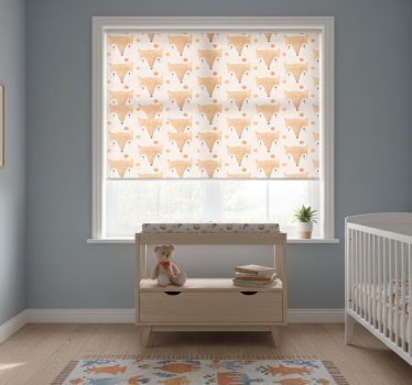 Store enrouleur chambre enfant renard peint à la main - TenStickers