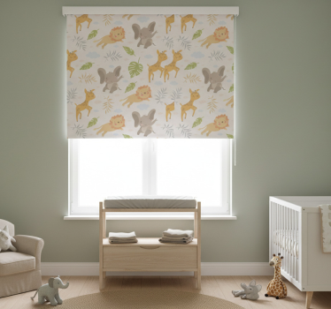 Store enrouleur chambre enfant safari nordique minimaliste - TenStickers