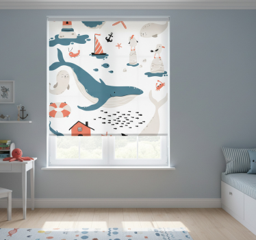 Store enrouleur chambre enfant sous la mer - TenStickers