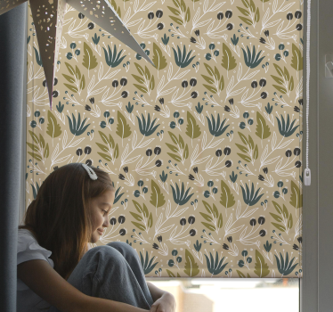 Store enrouleur floral classique fleurs - TenStickers