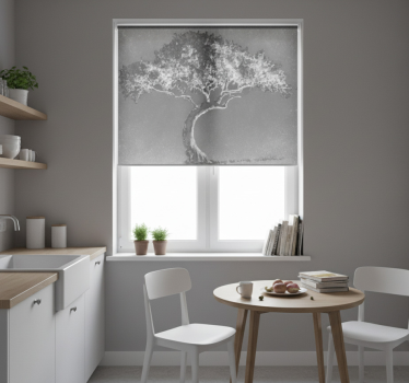 Store enrouleur cuisine arbre saule couleurs scandinaves - TenStickers
