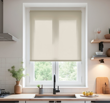Store enrouleur cuisine beige monochrome - TenStickers
