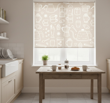Store enrouleur cuisine café motif ensemble - TenStickers
