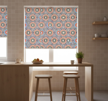 Store enrouleur cuisine carreaux colorés tendance - TenStickers