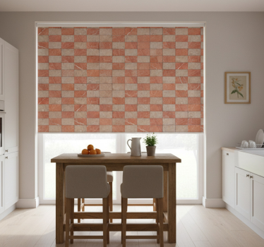 Store enrouleur cuisine carreaux géométriques beiges - TenStickers