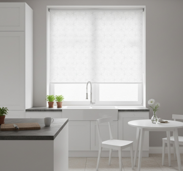 Store enrouleur cuisine carreaux hexagonaux fleurs - TenStickers