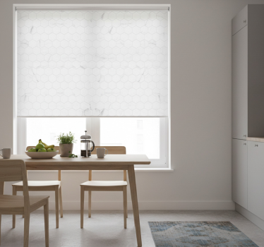 Store enrouleur cuisine carreaux hexagonaux gris élégants - TenStickers