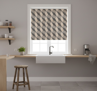 Store enrouleur cuisine carreaux modernes gris foncé - TenStickers