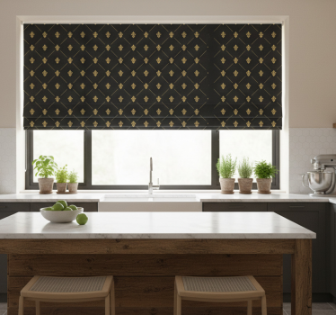 Store enrouleur cuisine carreaux sombres élégants - TenStickers