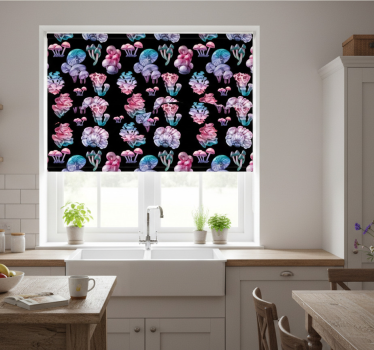 Store enrouleur cuisine champignons magiques - TenStickers