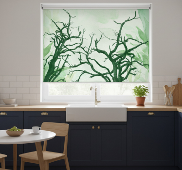 Store enrouleur cuisine couronnes d'arbres magnifiques - TenStickers