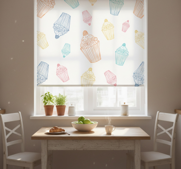 Store enrouleur cuisine croquis de cupcakes - TenStickers