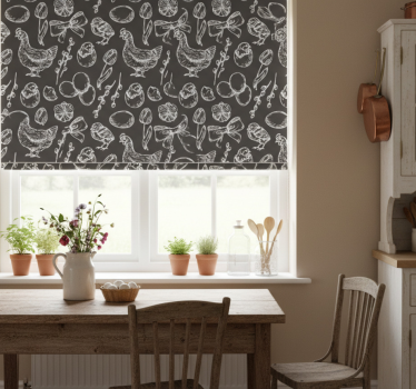 Store enrouleur cuisine croquis rustique - TenStickers