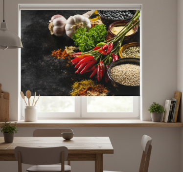 Store enrouleur cuisine cuisine avec des épices - TenStickers