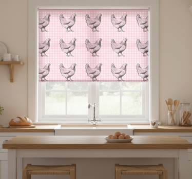 Store enrouleur cuisine décor motif poules - TenStickers