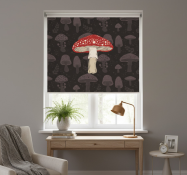 Store enrouleur cuisine design champignon dessiné à la main - TenStickers