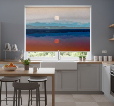 Store enrouleur cuisine design lune magnifique - TenStickers