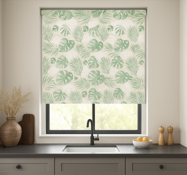 Store enrouleur cuisine feuilles botaniques tropicales - TenStickers
