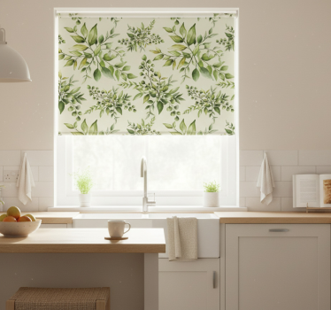 Store enrouleur cuisine feuilles tropicales florissantes - TenStickers