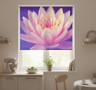 Store enrouleur cuisine fleur de lotus rose - TenStickers