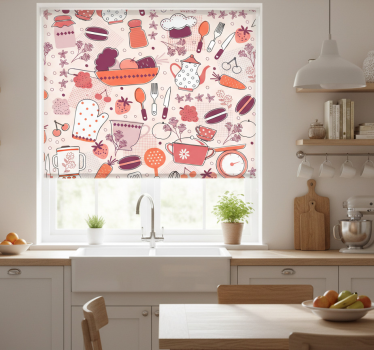 Store enrouleur cuisine forme de cœur alimentaire - TenStickers