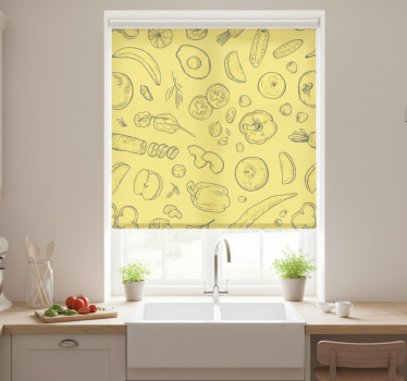 Store enrouleur cuisine fruits et légumes colorés - TenStickers