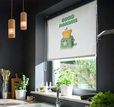 Store enrouleur cuisine good morning avec grille pain - TenStickers