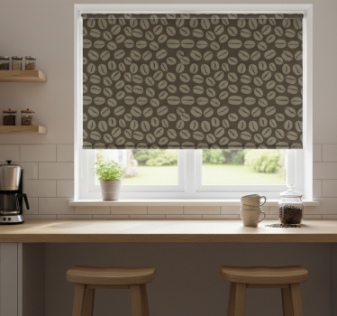 Store enrouleur cuisine grains de café foncés - TenStickers