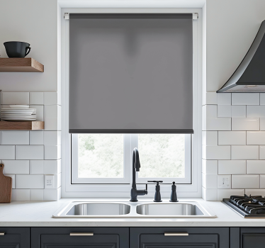 Store enrouleur cuisine gris foncé monocolore - TenStickers