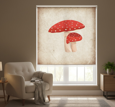 Store enrouleur cuisine illustration champignon amanite - TenStickers