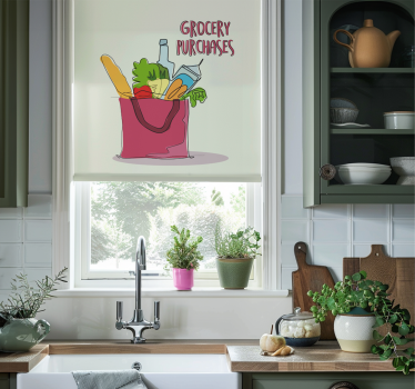 Store enrouleur cuisine illustration d'épicerie - TenStickers