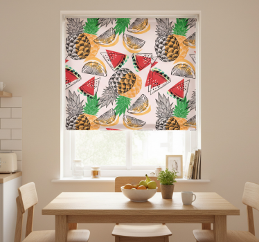 Store enrouleur cuisine impression Été ananas - TenStickers