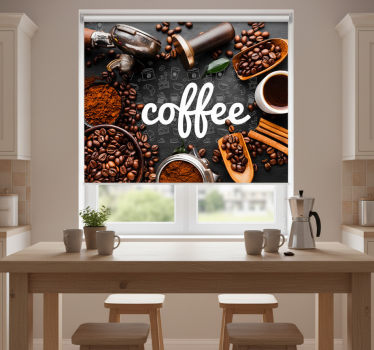 Store enrouleur cuisine ingrédients et ustensiles café - TenStickers