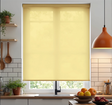 Store enrouleur cuisine monochrome jaune beurre - TenStickers