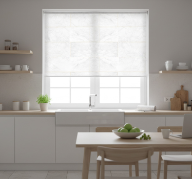 Store enrouleur cuisine marbre doré et gris - TenStickers