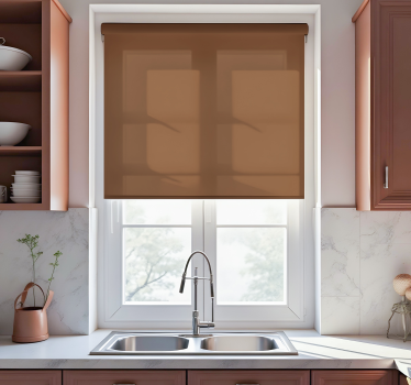 Store enrouleur cuisine marron monochrome - TenStickers