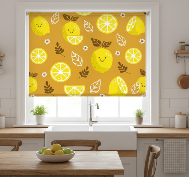 Store enrouleur cuisine motif agrumes joyeux - TenStickers