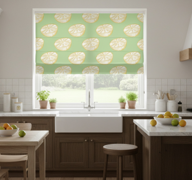 Store enrouleur cuisine motif agrumes ornemental - TenStickers