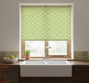 Store enrouleur cuisine motif années 70 couleur citron - TenStickers