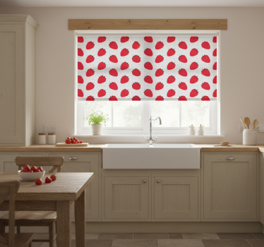 Store enrouleur cuisine motif baies rouges - TenStickers