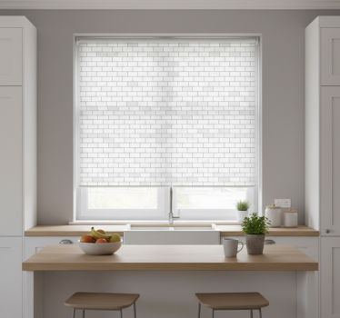 Store enrouleur cuisine motif brique élégant - TenStickers