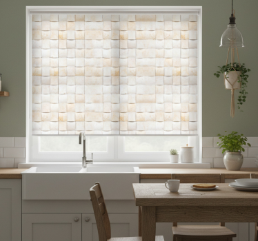 Store enrouleur cuisine motif briques 3d - TenStickers