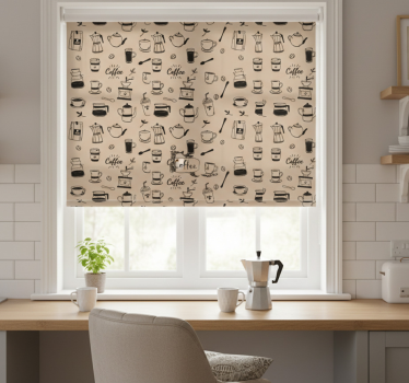 Store enrouleur cuisine motif café - TenStickers