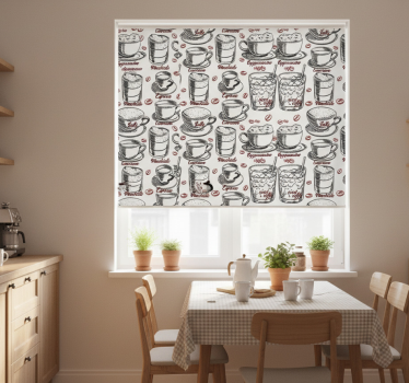 Store enrouleur cuisine motif café - TenStickers