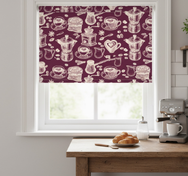 Store enrouleur cuisine motif café - TenStickers