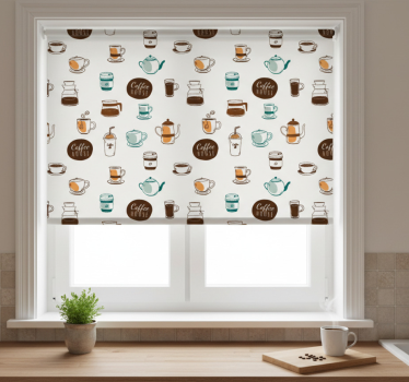 Store enrouleur cuisine motif café et coffee house - TenStickers